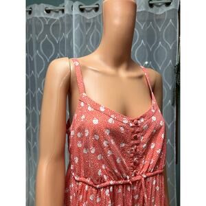 Torrid Babydoll Adjustable Straps Drawstring Waist Sundress Pockets Flirty  1X